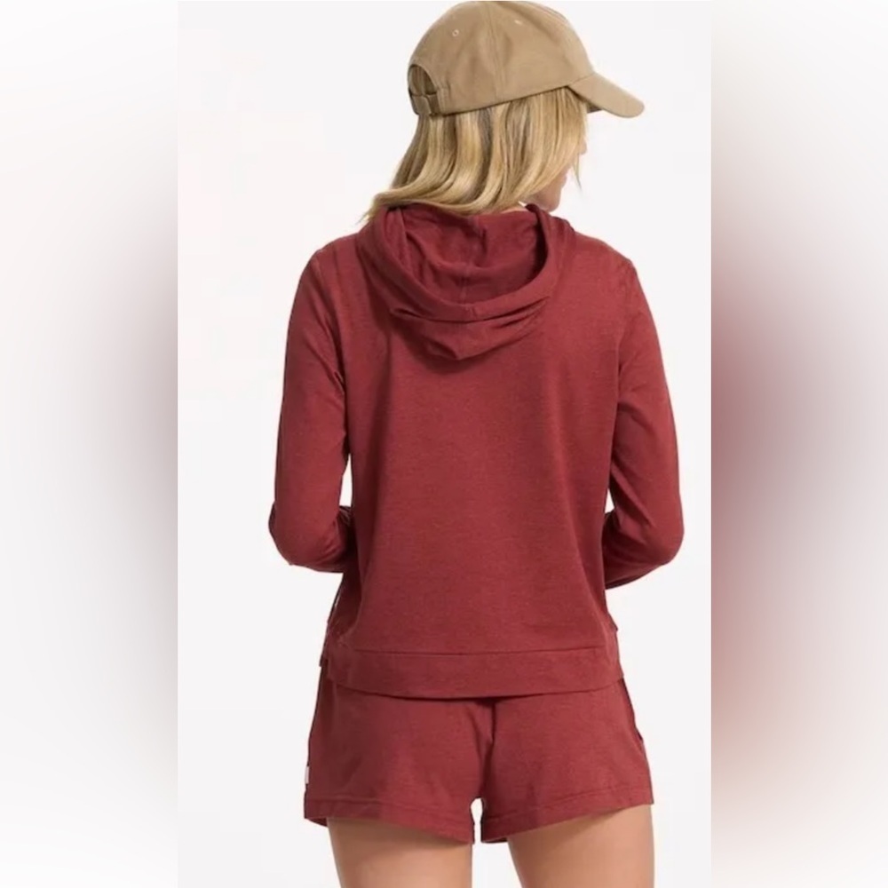 Vuori Halo Essential Hoodie Currant Heather SZ S - Picture 3 of 9